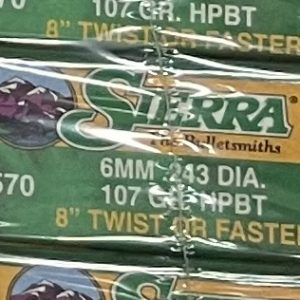 Puntas Sierra Matchking 6 MM / .243 CALIBRE 107GR.  1570